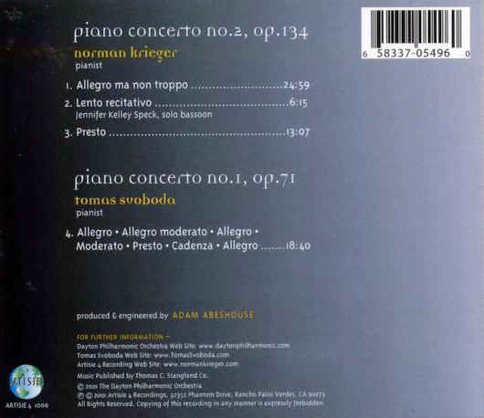 Svoboda 'Piano Concertos' CD